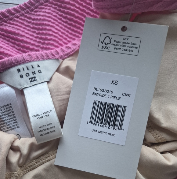 BILLABONG NEW Bayside Ribbed One Piece Swimsuit - Picture 8 of 9